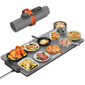 FEPPO Warming Mat for Food, (XXL 35”x16”) Electric Warming Tray with 19 Levels Adjustable Temperature and 6 Hours Timer, 500W Fast Heating, Rollable Large Food Warming Mat for Parties (Gray)