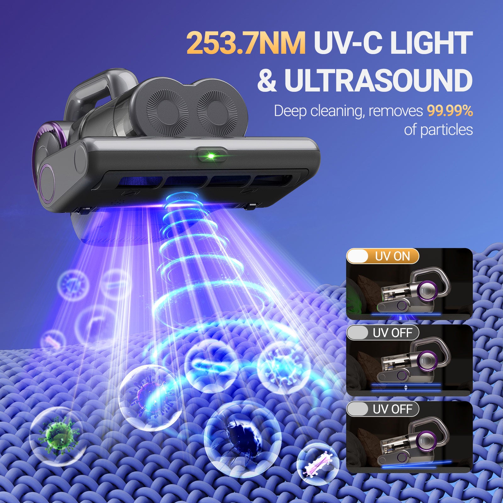 FEPPO Mattress Vacuum Cleaner, 16Kpa Corded Bed Vacuum Cleaner