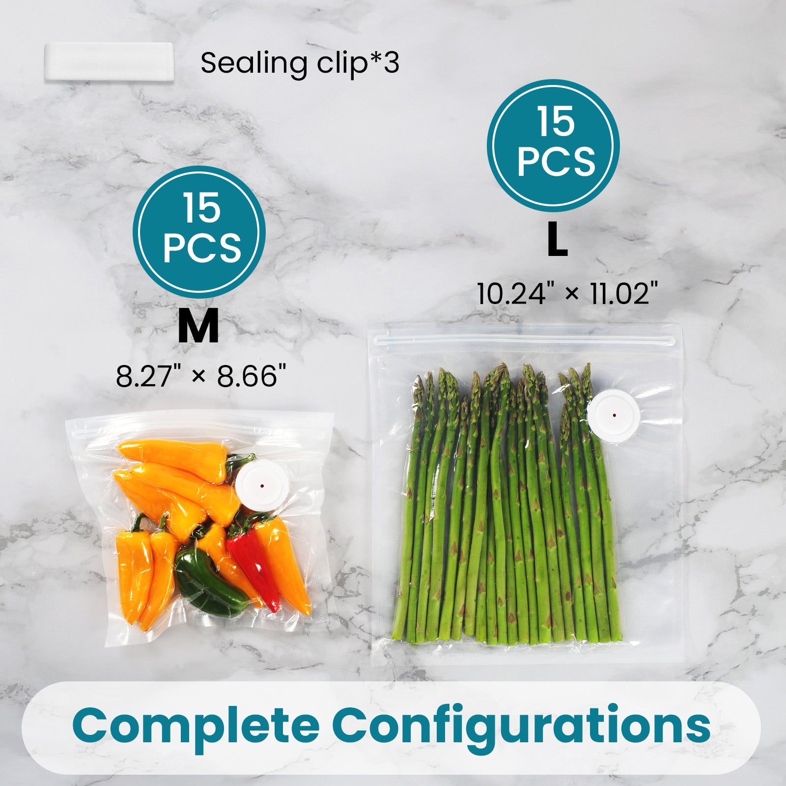 FEPPO Handheld Vacuum Sealer with Visible Water Tank, Compact Food Saver Machine with 30 Reusable Bags, Up to 6X Freshness Preservation