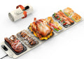 FEPPO Electric Warming Tray, Extra-Long 42" x 12", Fast Full-Surface Heating Food Warming Mat with 19-Level Adjustable Temperature & 6-Hour Timer, Roll Up Food Warmers for Parties Buffet (White)